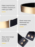Chuangdi 2 Pieces Women's Mirror Stretch Waist Dress Belt Skinny Belt for Women Dress Waist Belt Metal Mirror Elastic Belt...