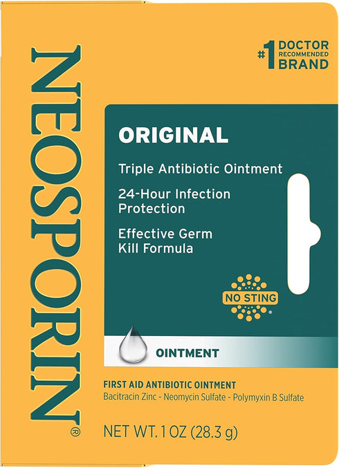 Neosporin Original First Aid Antibiotic Ointment with Bacitracin Zinc for Infection Protection, Wound Care Treatment & Scar Appearance Minimizer f...