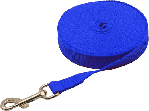 Flat Nylon Lunge Line - Dog Training Rope Equipment with Swivel Bolt Snap - for Training Leash, Play, Safety, Camping,or Backyard1 inch x 50 ft....