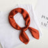 Wander Agio Hair Tie Silk Like Neck Scarf Womens Printing Small Scarves Square Headscarf Silky Hair Band Pure Color...