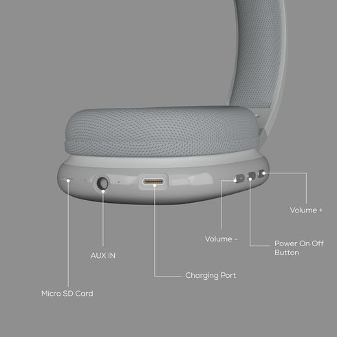Gabba Goods Wireless Over Ear Bluetooth Headphones with Microphone - Wireless Headset -Noise Reduction - Bluetooth, Wired,Built in Micro SD for Tr...