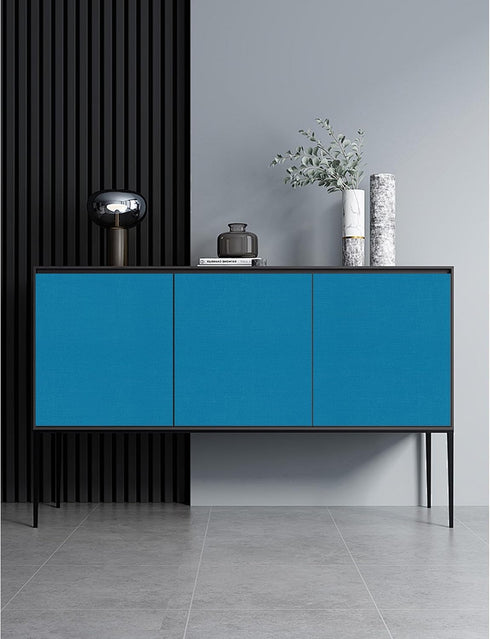 Peel and Stick Wallpaper Blue Removable Contact Wall Paper, Self Adhesive Textured Shelf Liner, Vinyl Waterproof Decorative Wallcovering for Livin...