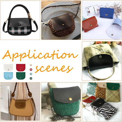 PandaHall 5 Colors Bag Flip Cover, Imitation Leather Bag Accessories Sew on Bag Cover Purse Making Supplies Hardware with Clasps for Bag Making DI...