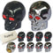 Skull Style Shape Tires Valve Stem Caps Antirust Copper Core for Motorcycle Bike Car, 4 PCs Black and 4 PCs Silver (Total 8 PCs)...