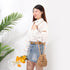 Ovida Crochet Mini Bucket Bag Purse Summer Woven Beach Shoulder Bag Drawstring Closure Crossbody Bag Handmade Hobo Bag...