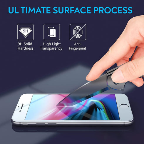 MANTO 2 Pack Screen Protector for iPhone SE 3 (2022), iPhone SE 2020, iPhone 8, iPhone 7, iPhone 6S/6 Full Coverage Tempered Glass Screen Protecto...