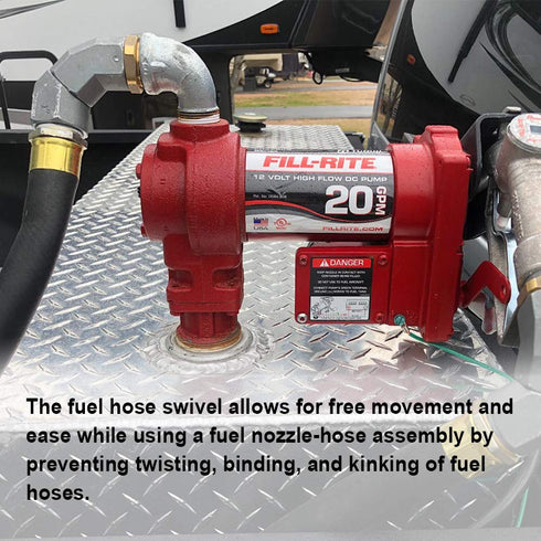 1 Inch NPT Fuel Hose Swivel 360 Rotating Connector for Fuel Nozzle Multi Plane Fuel Plane Swivel...
