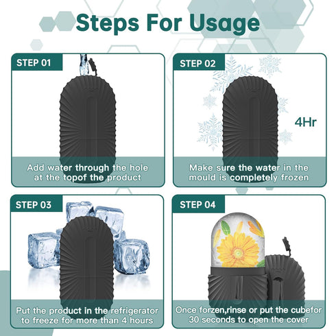 Ice Face Roller, Ice Cube Roller for Face?Facial Beauty Ice Roller Skin Care Tools,De-Puff Eye Bags, Reduce Migraine Pain?Black?...