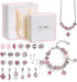 Naler Bracelet Charm Beads Set 24Pcs Charm bracelet making kit, jewelry making kit with Portable Jewelry Box, Valentine's Day Gift...