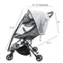 Stroller Rain Cover-Nylon Webbing Stroller Rain Cover Universal, with Mesh Ventilation Holes Lightweight Stroller Cover, Waterproof Windproof Baby...
