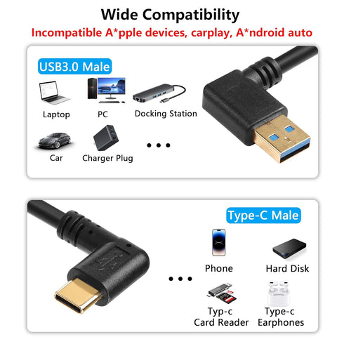 SinLoon 90 Degree USB Type C Spring Cable 5Gbps Retractable USB3.0 to USB C Charging Cable and Data Transfer for Phone, Tablet, Other USB C Device...