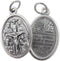Silver Tone Catholic 4-Way Scapular Medal with Cross and Dove, 3/4 Inch...