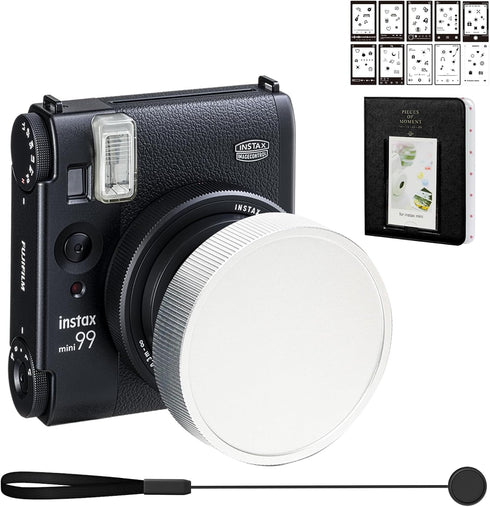 Lens Cap for Fujifilm Instax Mini 99 Instant Camera, Mini Accessories for Fuji Instax Mini 99 Lens Cap, Mini Photo Album, Photo Border Stickers (N...