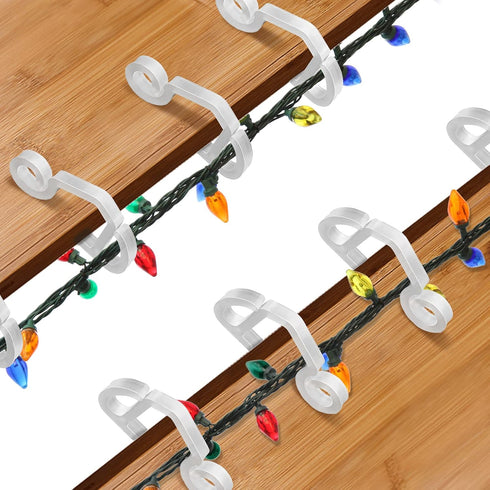 Yotako 150 Pcs Christmas Light Clips Gutter Clips for Hanging Outdoor Lights Christmas Light Hooks Weatherproof for Christmas Decoration...