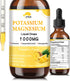 Potassium Magnesium Citrate Supplement,Magnesium Liquid Drops 1000mg with Magnesium Glycinate, Support Calm & Bone & Muscle & Immune Health (Pinea...