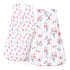 PHF 100% Cotton Baby Sleep Sack, 2-Way Zipper Baby Wearable Blanket, 12-18 Months TOG 0.5 Toddler Sleeping Sack, 2 Pack Sleeveless Soft Sleeping B...