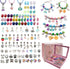 YTUONIG 116 pcs Charm Bracelet Making Kit for Ages 8-12 Girls, with a Portable Bracelet Organizer Box, Unicorns Arts Crafts Gifts for Teenage Birt...
