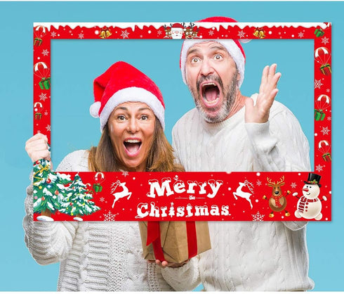 Christmas Photo Booth Props Frame Party Supplies - Xmas/Winter/Holiday New Year Decorations...