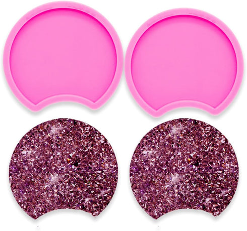 2 Pcs Shiny Mouse Ear Shape Decorative Headband Resin Molds DIY Epoxy Craft Jewellery, Cake Decoration Chocolate Fondant Mould (DY0381+DY0381)...
