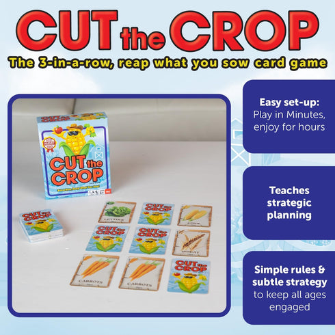 Continuum Games Cut The Crop Card Game The 3 in a Row Farm Themed Matching Memory Game for 2-6 Players Ages 6 and Up...