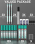 Nicpro 2mm Mechanical Pencils in Case, 3 Pack Blocky Gear Metal Drafting Lead Holder with 13 Tubes 2mm Lead Refills (HB 2B 2H 4B 4H 6B & Colors), ...