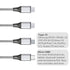Multi Charging Cable, USB Cable 3A 4FT Nylon Braided Universal 4in1 Charger Adapter Type-C/Micro Port, Compatible with Cell Phones and More (Silve...
