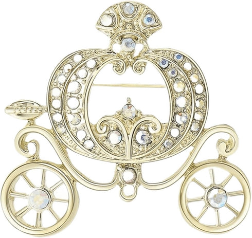 KK Amagi Classic Elegant Women Gold Pumpkin Carriage Brooch Halloween Thanksgiving Costume Accessories Party Event Supplies Holiday Jewelry Gift...