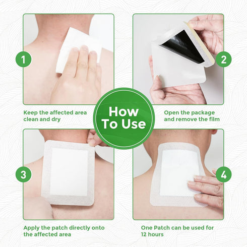 Herbal Relief Patches, Heat Patches for Neck, Shoulder, Knee, Ankle, Natural Herbs Patches, Long Lasting and Effective Quickly for Muscle, UP to 1...