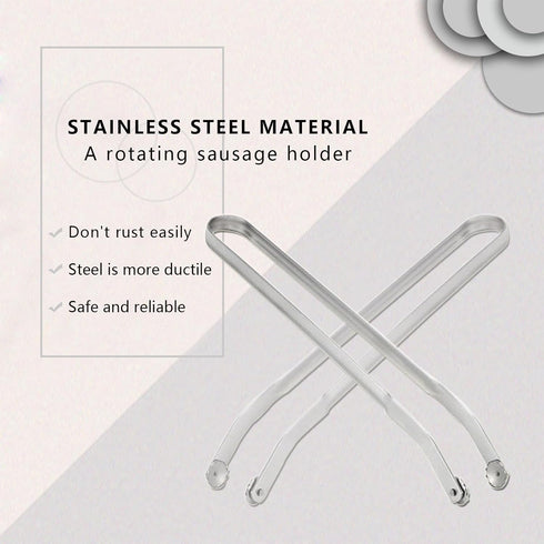 BBQ Sausage Cooking Rotating Tongs, Tongs for Grilling, Tongs for Cooking, Flip Bacon Steak Meat Sausage Vegetables BBQ Tongs, Cooking Tongs Stain...