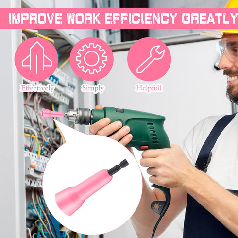 Bonuci 2 Pcs Wire Twister Tool for Drill, Wire Stripper Fast Wire Twisting Tool with 1/4" Chuck for Drill Wire Electrician Tool(Pink)...