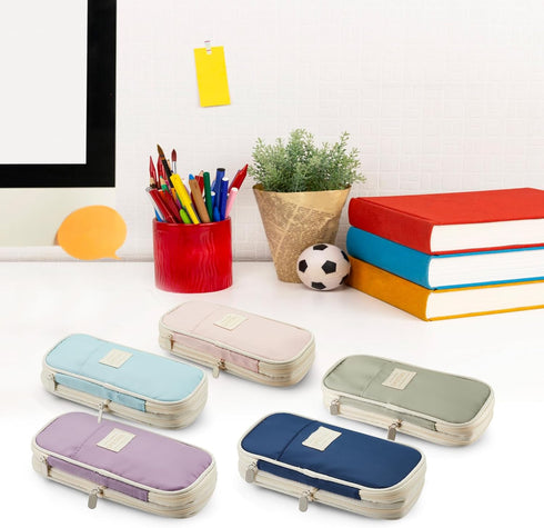 Sonuimy Large Capacity Pencil Case Pouch, Cute Aesthetic Big Capacity Zipper Pencil Cases Pen Portable Office Stationery Makeup Bag, Desk Organize...
