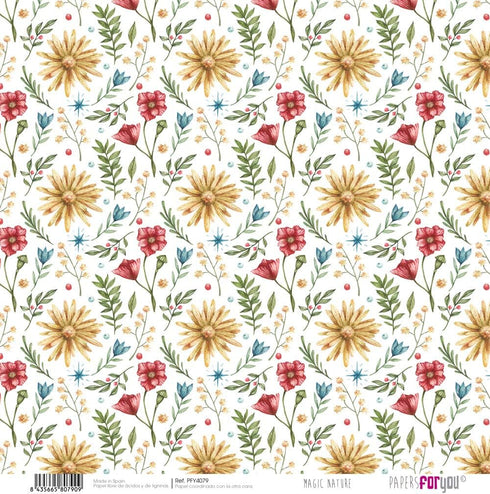Papers For You - Scrapbooking and Craft Paper Kit | "Magic Nature" Collection | Includes 8 Double Sided Papers with Different Designs | Size 12" x...
