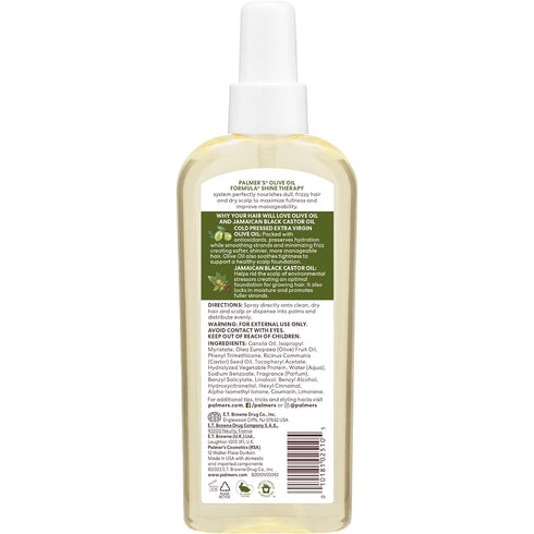 Palmer's Olive Oil Formula Hair Conditioning and Scalp Oil Spray, Hydration and Shine Therapy for Dry or Damaged Hair, Promotes Scalp Health, 5.1 ...