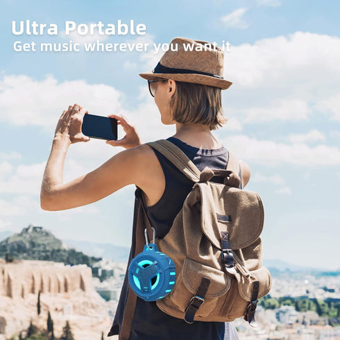 EBODA Shower Bluetooth Waterproof Speaker, IPX7 Floating Portable Wireless Small Speakers with Light, 24H Playtime for Beach, Pool, Kayak Accessor...