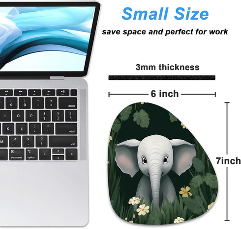 Rimilak Small Mouse Pad 6 x 7 Inch, Irregular Mini Mouse Pad with Non-Slip Rubber Base, Waterproof Compact Mouse Mat for Laptop Computer Wireless ...