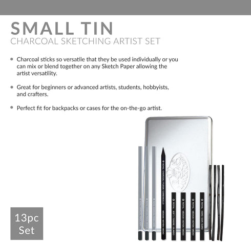 Royal & Langnickel RSET-ART2503 Small Tin Charcoal Drawing Art Set...