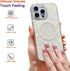 for iPhone 15 Pro Case Compatible with MagSafe,Cute Magnetic Hard Back Shockproof Women Phone Case for iPhone 15 Pro 6.1"- White Pearl Tort...