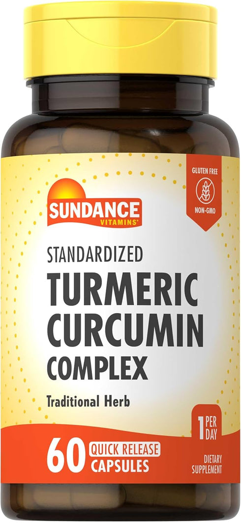 Turmeric Curcumin Complex | 60 Quick Release Capsules | Traditional Herbal Supplement | Non-GMO and Gluten Free Formula | by Sundance...