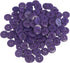 Mibo 100pcs Polyester Button - 2 Hole - Basic Round Top - Shiny Finish - 24L(15mm) - Purple...