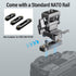 SIRUI Camera Monitor Holder with NATO System Mount, 360° Swivel and 180° Tilt Field Monitor Mount for 5” and 7” Monitor, NATO Rail Included, AM-MT...