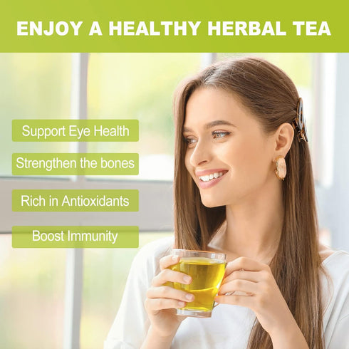FullChea - Nettle Leaf Tea Bags, 25 Teabags, 1.5g/bag - Naturally Stinging Nettle Tea - Support Eye Health & Strengthen Bones...