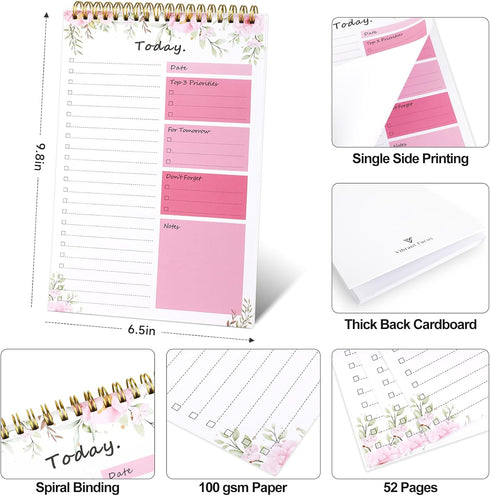 To Do List notepad - To Do List Notebook for Work with 52 Sheets, Undated Daily Planner Perfect for Daily Tasks and Goal Setting, To Do List Notep...