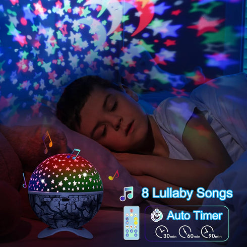 Night Light Projector,Night Light for Kids Room with 3 Films-Stars,Oceans,Dinosaurs,45 Projection Effects,16 Night Light Mode,360° Rotation Ceilin...