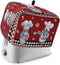 Kitchen Chef Gnomes Toaster Cover 2 Slice, Small Kitchen Appliance Covers, Rustic Red Checkered Dessert Toaster Oven Cover with Loop, Bread Machin...