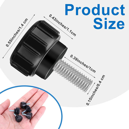 10 PCS M4 Thumb Screws, M4 X 10mm Screws, Monitor Mount Screws Knurled Thumbscrews with Carbon Steel Thread, Mechanical Door Fastening Elements, C...