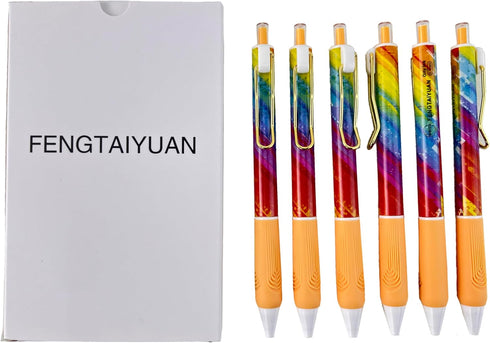 Fengtaiyuan Rd01OilyBx6, 6 Count, Black Ink, 0.7mm, Retractable Ballpoint Pens, Rollerball Pens (Rd01OilyBx6)...