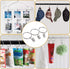 Lansian 20pcs Rustproof Drapery Matte Stainless Steel Metal Curtain Rings with Clips,Tension Curtain Hangers Clips, Decorative Curtain Rod Window,...