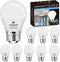 hansang A15 LED E26 Small Light Bulb, Daylight 5000K, 60Watt Equivalent Ceiling Fan Light Bulbs, E26 Standard Base Appliance Light Bulb, 600 Lumen...