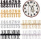 Clock Numerals Kit DIY Digital Clock Numbers Arabic Number and Roman Number for Clock Hands Replacement Parts Clock Accessories in Black Silver Go...