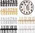 Clock Numerals Kit DIY Digital Clock Numbers Arabic Number and Roman Number for Clock Hands Replacement Parts Clock Accessories in Black Silver Go...